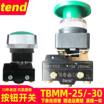 TEND push button with fretting TM1702 Flat head TBFM-25 TBMM-30 TBLM-25 TBKM switch