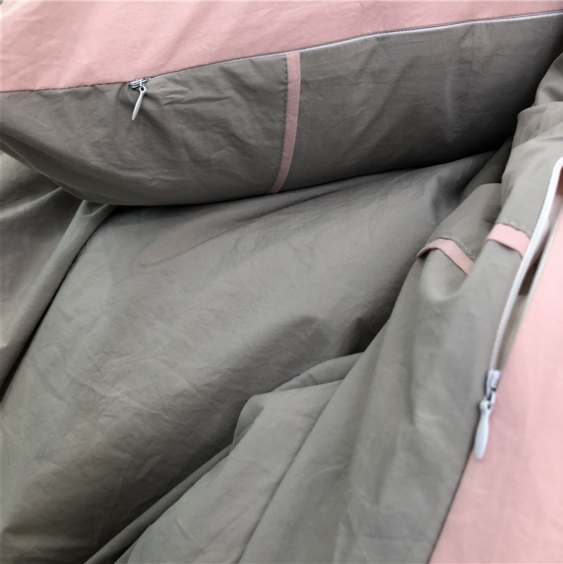 Đồng bằng khô 60 rắn màu bông giặt Bộ bốn mảnh cotton hai mặt giặt trần ngủ 1.8 bộ đồ giường - Bộ đồ giường bốn mảnh chăn ga cao cấp