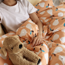 Knitted cotton French floral knit cotton fresh romantic kit student double duvet cover bed kapple