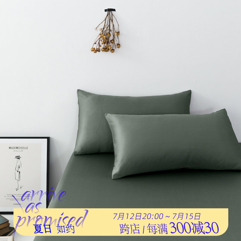 Pure Colour Heather Nude Sleep Summer Ice Silk Bed Linen Pillow Pillowcase 60 Lesel Double Sided Heather Bed Supplies
