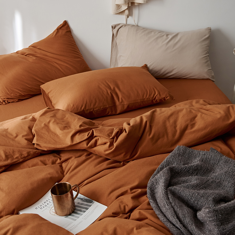 Small crowdknit pure cotton imported Aussie cotton pure colour four sets of geranium cotton season single three bed hat bed