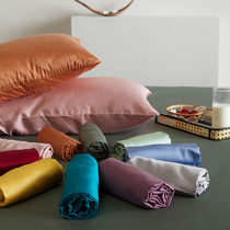 60 light luxury Tencel single product) summer cool silky silky bedding) solid color sheets bed pillowcase