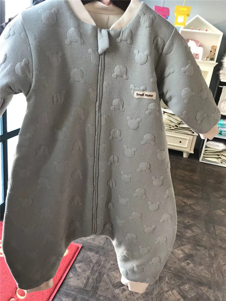 Winter thick knitted cotton jacquard split sleeping bag cotton leg sleeping bag autumn winter 100% cotton