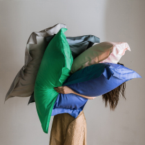 Mix and match multi-color light luxury 100 Lyocelan fine Tencel single product Gaoding Nordic silk pillowcase bed sheet bed hat