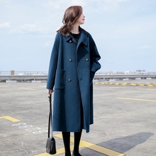 2023 Spring and Autumn New Double sided Cashmere Coat Women's Korean Edition Light Luxury High end Temperament Knee Length Woolen Coat