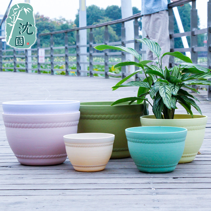 IRIS SMALL FLOWER POT MINI CREATIVE PERSONALITY FLOWER POT PLASTIC MEDIUM INDOOR BOWL TYPE ROUND MINIMALIST GOLD GTUB