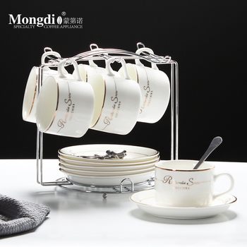 Coffee Cup Ceramic Coffee Cup Set High-End Exquisite Coffee Cup and Saucer Set Afternoon Tea Set Coffee Extraction Cup