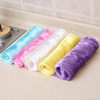 High-quality non-stick oil rag dish towel Kitchen dish cloth Double thickened water absorption does not lose hair Wipe oil smoke machine to oil