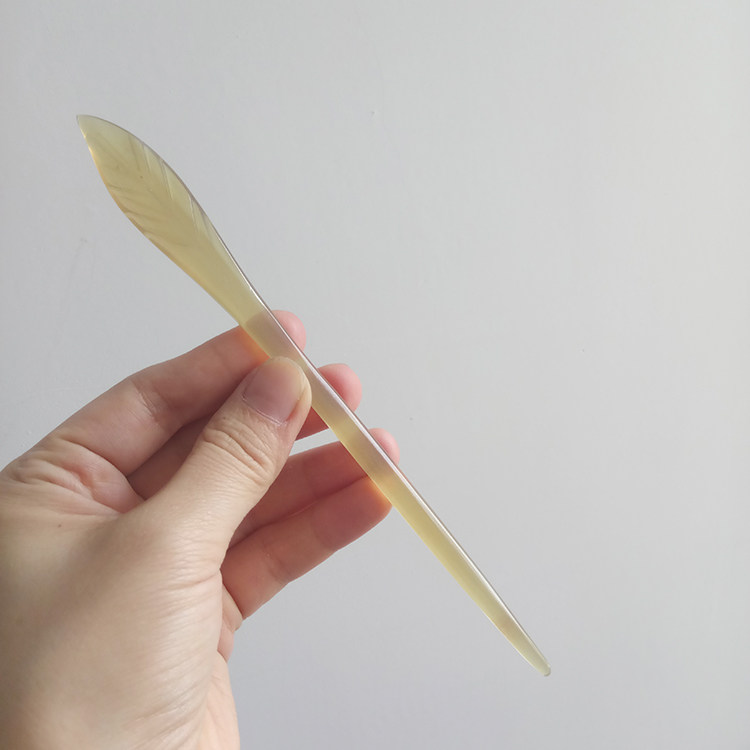 Seven gaggi natural handmade cute white buffalo horn disc hairpin style multi-show hair