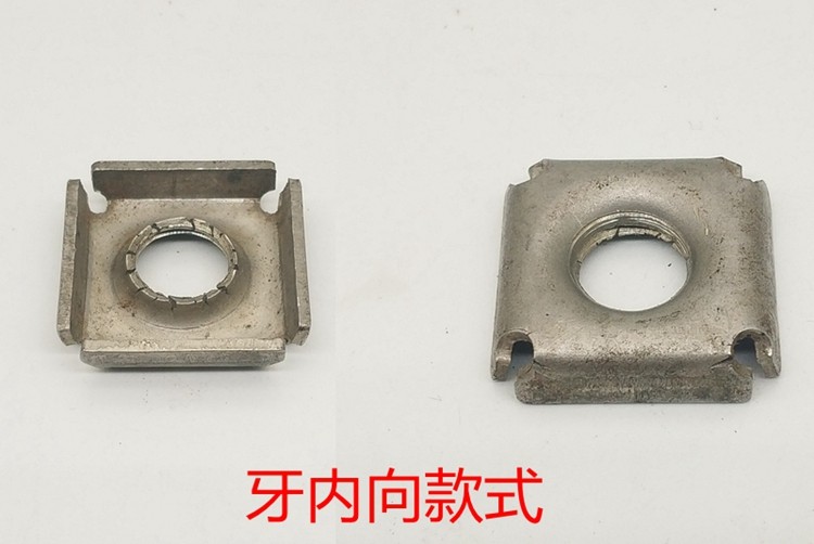 不锈钢201方管封口片翻边攻牙片焊接管件连接件螺母内塞丝孔-阿里巴巴