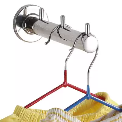 304 stainless steel hanging hook Wardrobe Bathroom balcony drying rack Towel hook clothing store wall row hook hanging rod