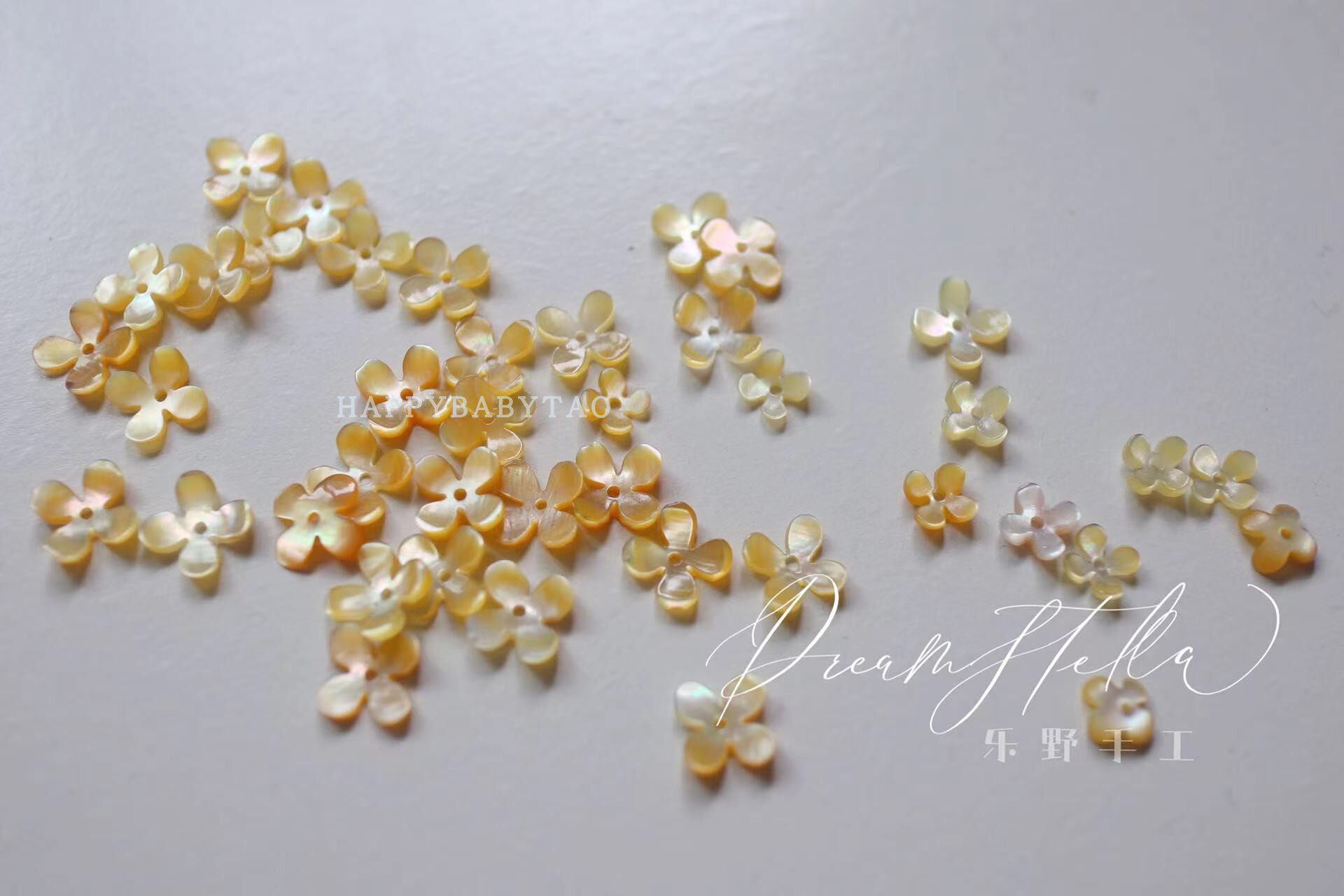 Leano handmade natural yellow disc berbe osmanthus accessories handmade material