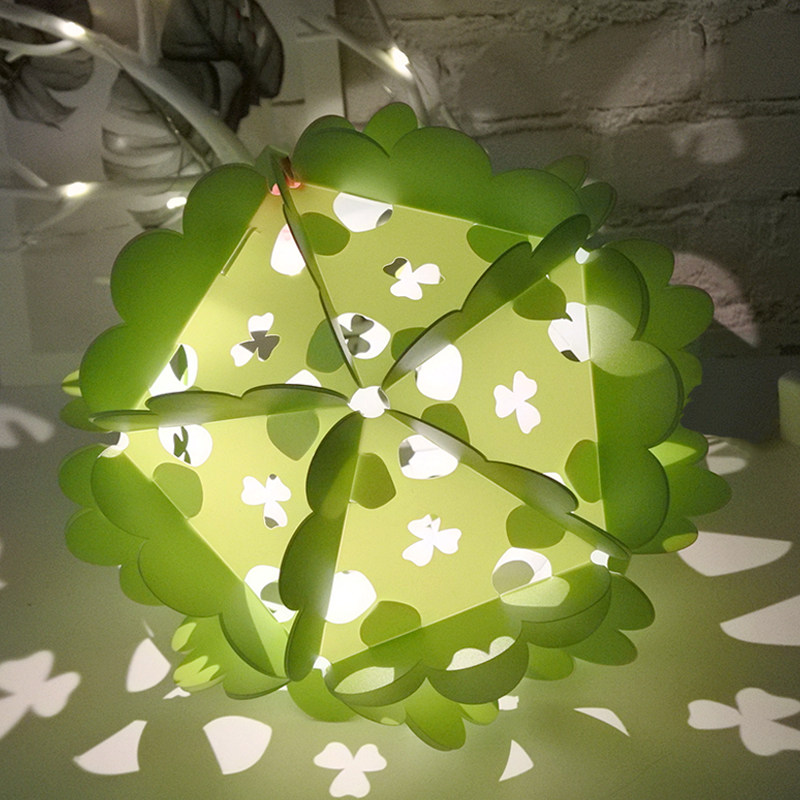 New Year's Lantern Festival clover lanterns colorful led night market stalls handmade diy children's portable lanterns