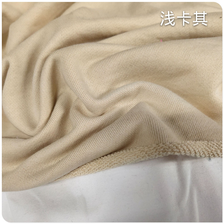 Cotton mùa xuân và mùa thu đồng bằng dệt kim thô vải terry vải thể thao phù hợp với áo len áo thun quần áo vải bụng bò - Vải vải tự làm vải thun cá sấu 100 cotton