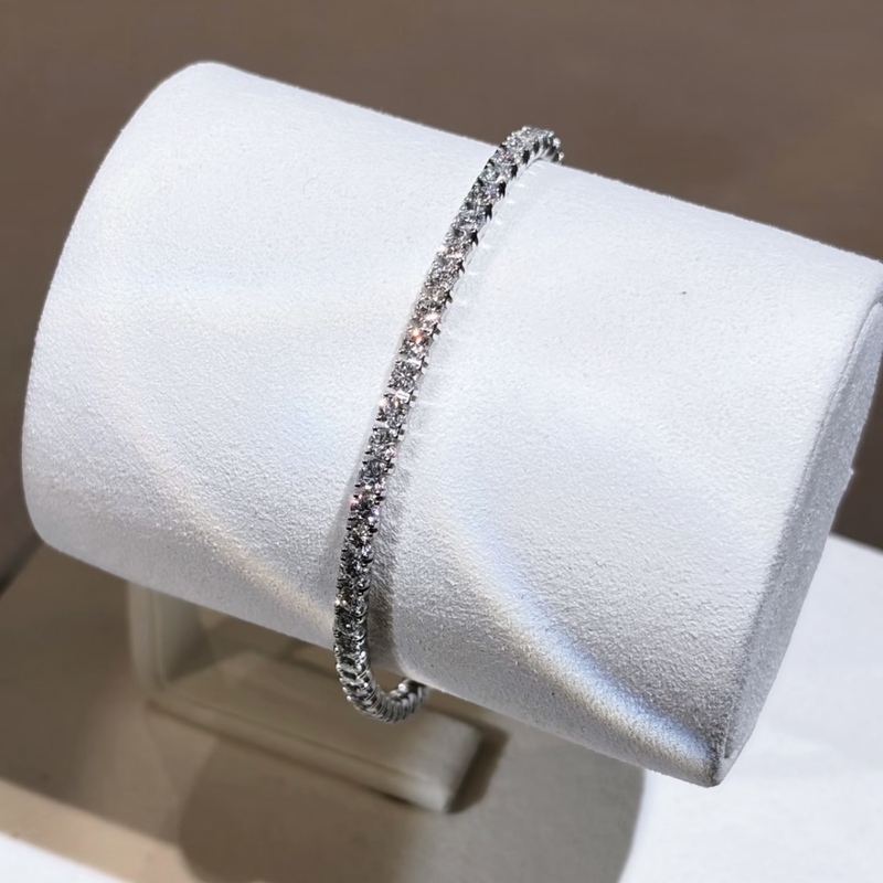 Cartier Lignes Essentielles White Gold Diamond Tennis Bracelet N6707917