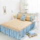 Cartoon bông bông giường váy công chúa Hàn Quốc ren bedspread chăn bông tấm dày gia đình bốn trẻ em - Váy Petti