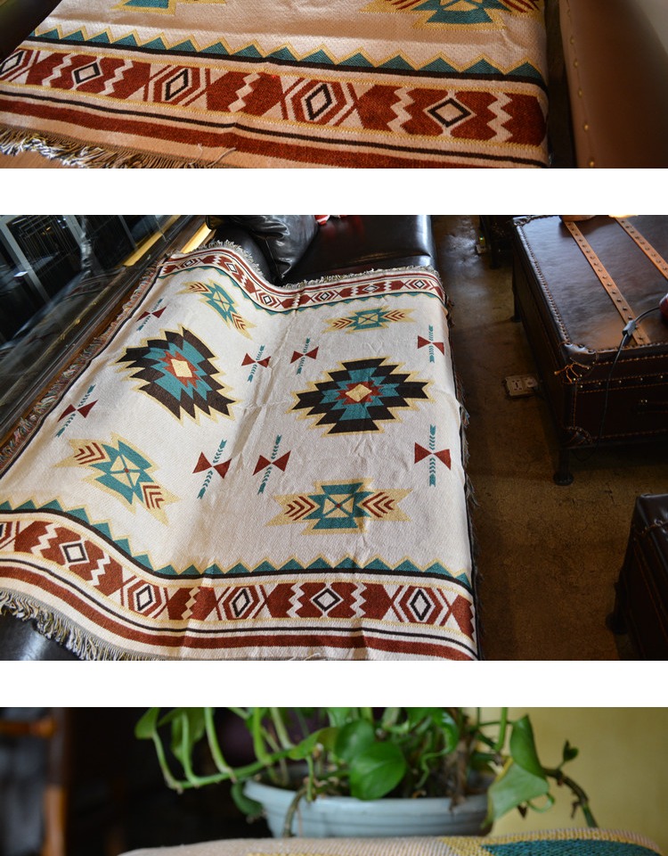phong cách Hy Lạp Bắc Âu retro gió quốc gia Bo Simi thảm tươi tấm thảm sofa khăn che chăn mền đa năng - Thảm thảm nhung trải giường