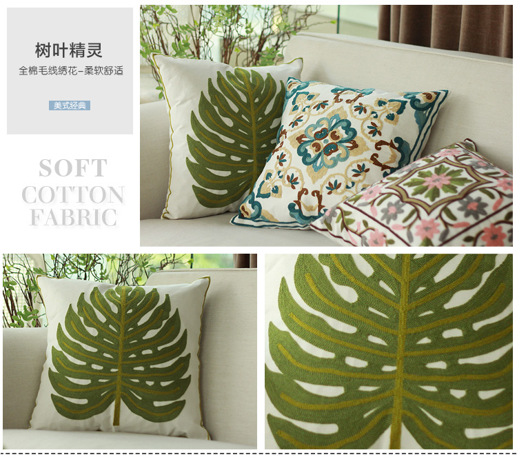 Yi vải lụa thêu bông tây phong cách nghiền gối che khăn thêu gió quốc gia Lu thêu đệm sofa - Trở lại đệm / Bolsters bộ chăn gối văn phòng