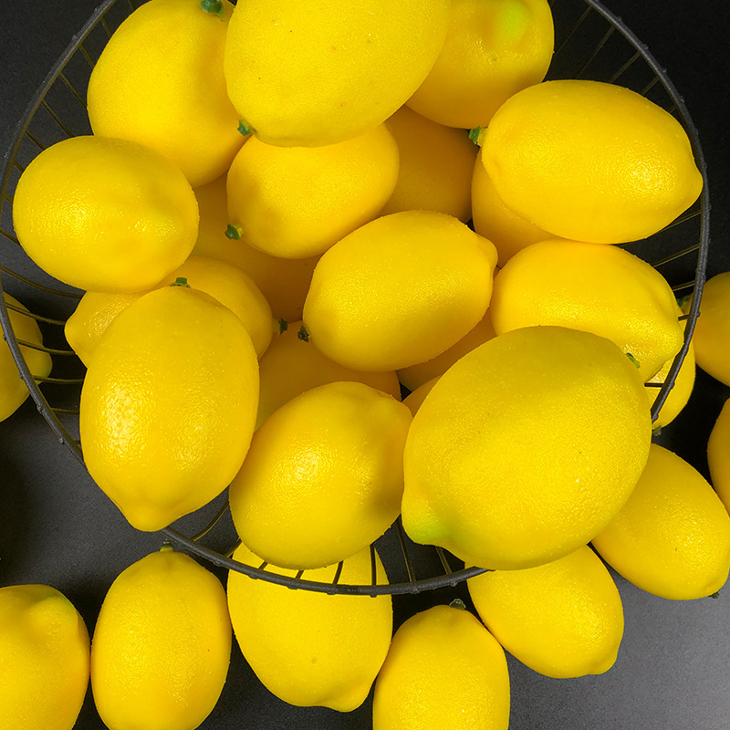 Artificial Lemon Fake Flower Yellow Lemon Fruit Model Foam Fruit Fruit Shop Display Decoration Photography Props
