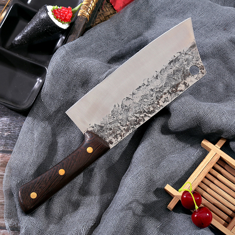 Hand-forged Longquan kitchen knife household sliced ​​meat cleaver ultra-fast sharp chef's knife kitchen knife small kitchen knife