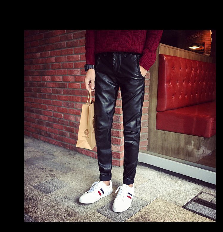 Pantalon cuir homme en vrac pour adolescent pour printemps - Ref 1494206 Image 8