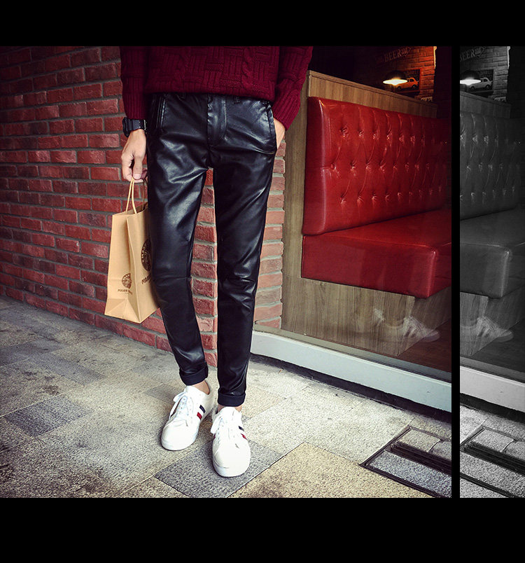 Pantalon cuir homme en vrac pour adolescent pour printemps - Ref 1494206 Image 10