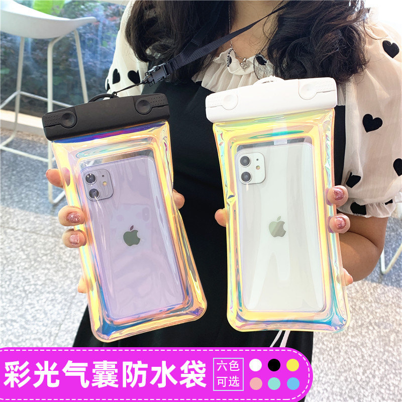 Suitable for apple iphone12 laser phone waterproof bag Huawei oppo swim rider sends out male and female