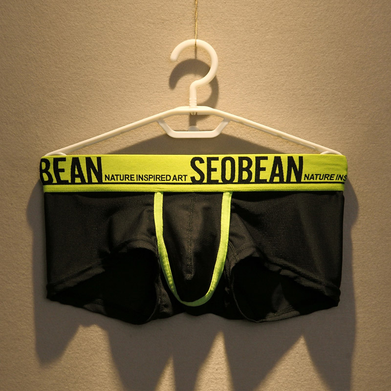 Đồ lót nam 3 quần nam boxer lưới thoáng khí Phiên bản Hàn Quốc eo thấp gợi cảm nam thanh niên quần short bốn góc - Tam giác quần lót nam