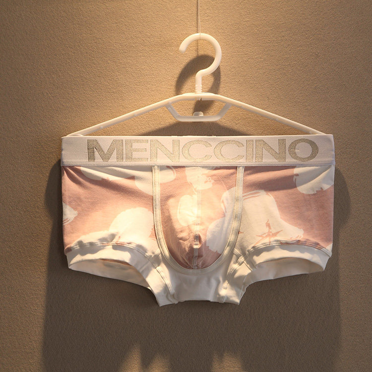 Men's underwear men's boxer shorts summer cotton Japanese youth comfortable breathable sexy printed boxer briefs trendy