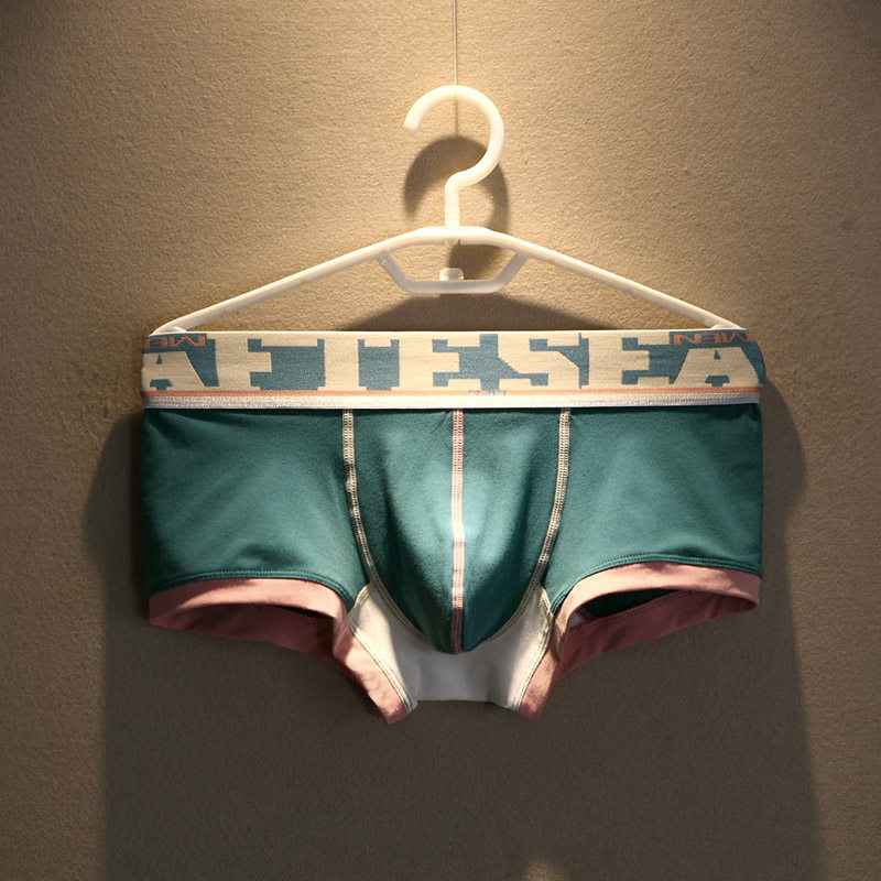 2 Dress Men's Underwear Pure Cotton Japan Color Men's Flat Corner Pants Personality Trend U Convex Sacks Four Corner Short Pants