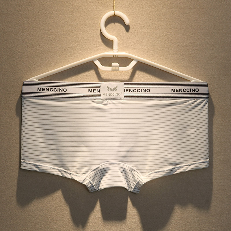 Quần lót nam lụa tơ tằm nam Mùa hè siêu mỏng mát mẻ Pinstriped Quần boxer nam đế thấp thoải mái quần lót nam cotton cao cấp