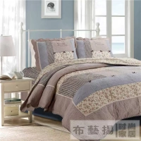 Chăn bông vườn Hàn Quốc quilting bông được điều hòa không khí bởi ba mảnh trải giường bốn mảnh thực sự màu nâu bộ ga giường