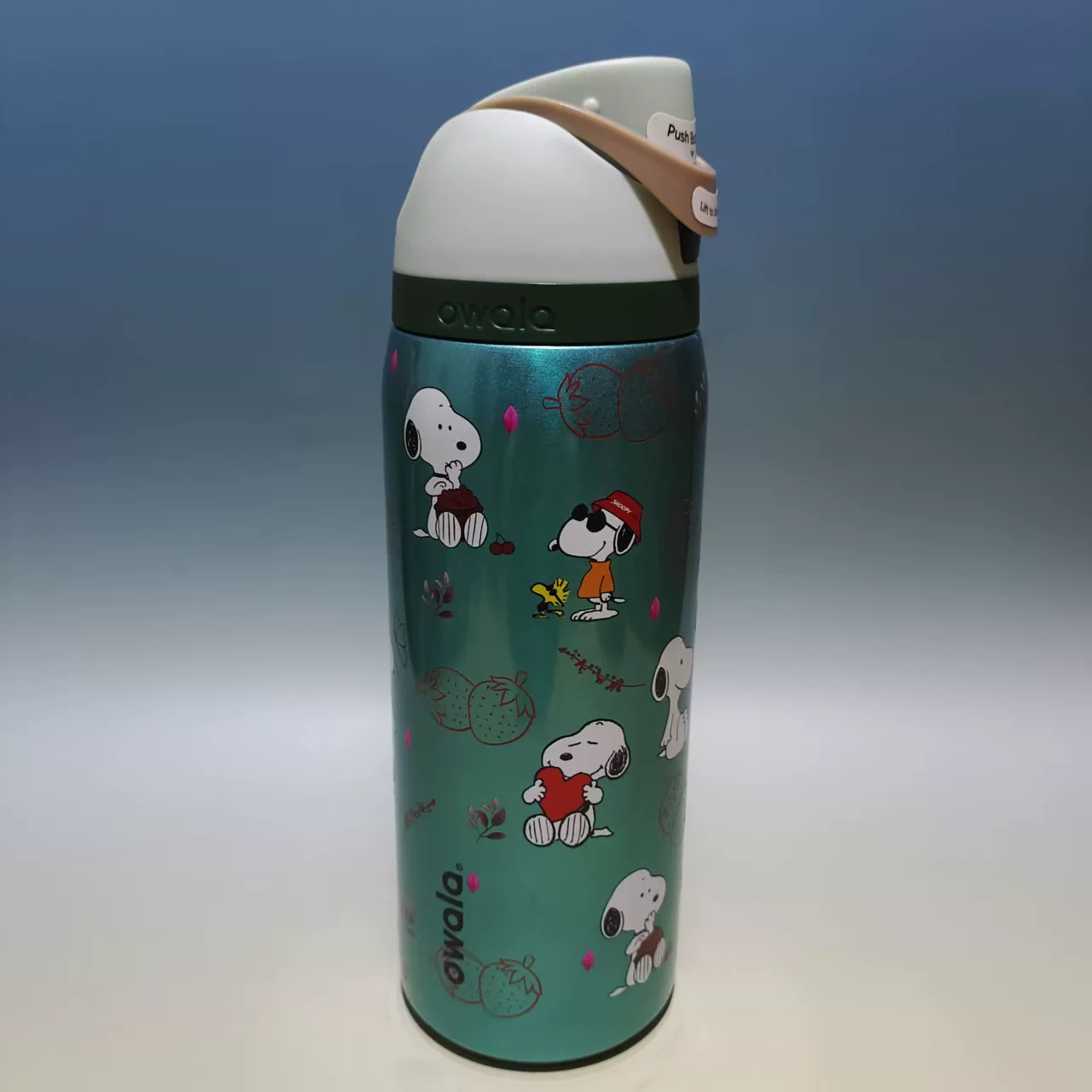 Кросс-бордер Owala Snoopy в том же стиле термос-кубок Freesip с двойной крышкой, огромная емкость 960 мл, фрукты-кубок