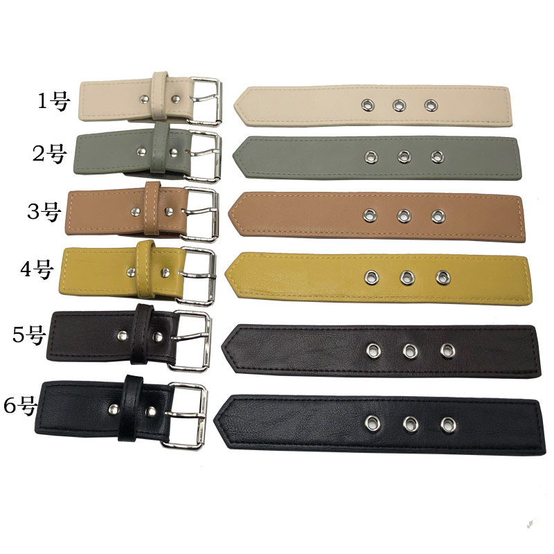Fur-fitting cuffs leather loop buckle waist extension belt accessories metal button accessories collar buckle