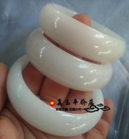 The new white jade sheep fat bracelet is wide and small fresh white jade bracelet jade bracelet female with certificate