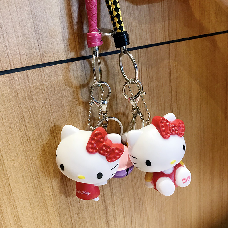 Creative kitten keys to the keys of cute dummy keys hanging pieces of creative bells hanging pieces of girl heart ornaments