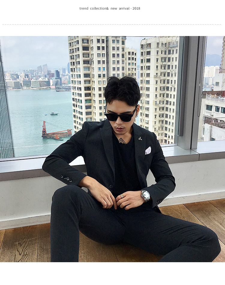 Mustache shop 2018 quần dài mùa đông và quần âu nam phiên bản Hàn Quốc của xu hướng mùa đông mới quần kaki nam