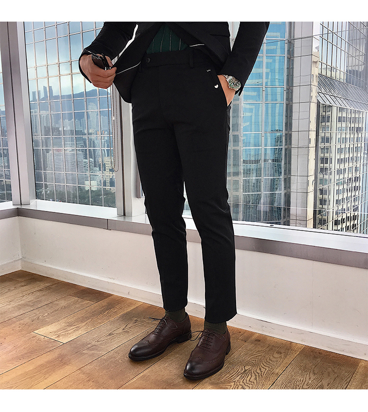 Mustache shop 2018 quần dài mùa đông và quần âu nam phiên bản Hàn Quốc của xu hướng mùa đông mới quần kaki nam
