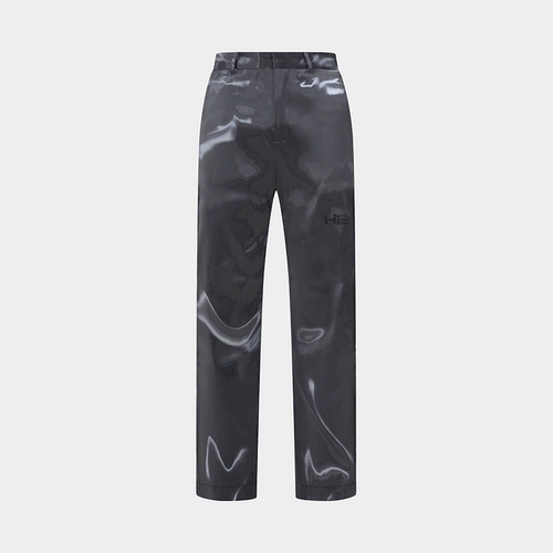 2024 Новый черный гелиотемил функция металл блестящая жидкость отражающая жидкость, текущая мужчина и женщины -брюки