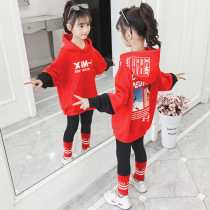 6 childrens spring clothes girls suit 2022 new 7 Spring and autumn clothes 8 CUHK Girl 9 tennis Red girl Ocean Sport ten-year-old