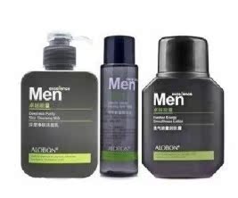 包邮正品 ALOBON雅邦卓越能量男士护肤品3件套装组合 保湿补水