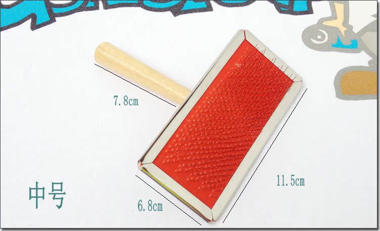Pet kim lược tay cầm bằng gỗ dog comb mèo lược bàn chải thép needle comb vẻ đẹp làm sạch tóc nguồn cung cấp 	lược chải lông thú cưng	