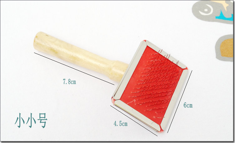 Pet kim lược tay cầm bằng gỗ dog comb mèo lược bàn chải thép needle comb vẻ đẹp làm sạch tóc nguồn cung cấp 	lược chải lông thú cưng	