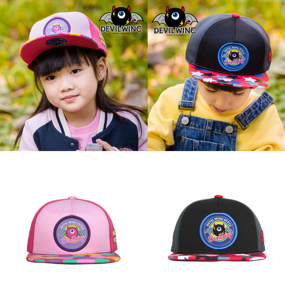 DevilWing Korean Little Devil Hat Kids Baseball Cap Boys and Girls Baby Sun Hat Hip Hip Tide Tide