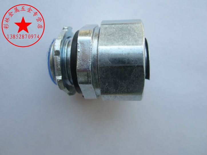 Plastic-coated metal hose connector Card sleeve self-fixing galvanized external thread connector 16 20 25 32 38