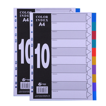 Fudekuai index A410 page PP color index paper 10 color paging paper plastic spacer paper gum sorting card