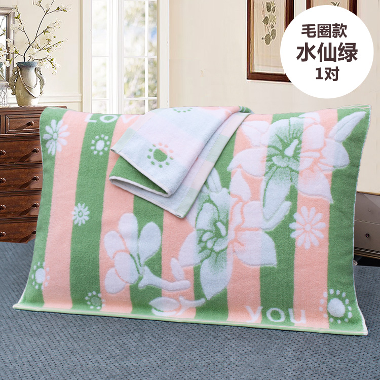 Jie Liya gối đôi bông dày bông mềm đôi lớn người lớn đám cưới cao cấp đích thực bốn mùa gối khăn khăn choàng gối