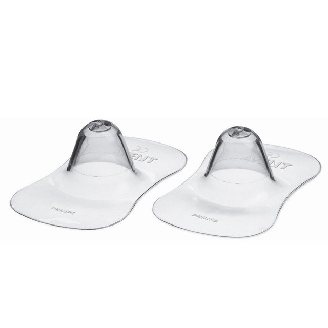 Avent Silicone Nipple Protectors, 2 Pack, Recessed Breastfeeding, Anti-Bite Milk Shield, Anti-Friction Nipple Pads ເພື່ອຊ່ວຍການລ້ຽງລູກດ້ວຍນົມແມ່