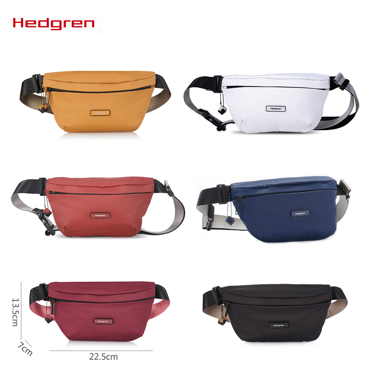Hedgren HNOV01 Female youth fashion casual Wild travel crossbody fanny pack Chest bag