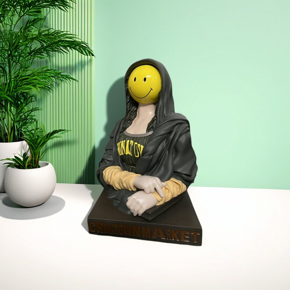 Smiley Mona Lisa Figure Desk Ornament Gift for Boyfriend